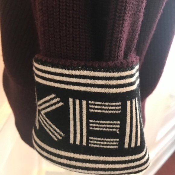 Ribbed Knit Kenzo Sweater in Burgundy - Picture 5 of 8